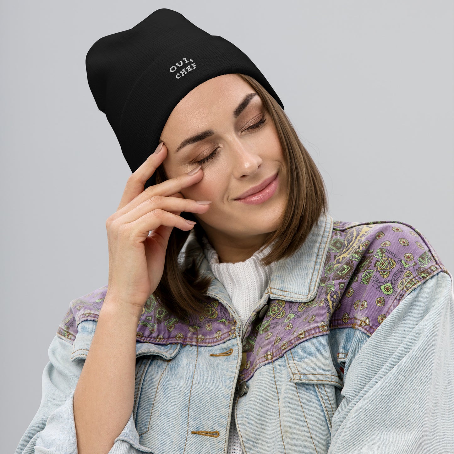 Oui, Chef Embroidered Beanie