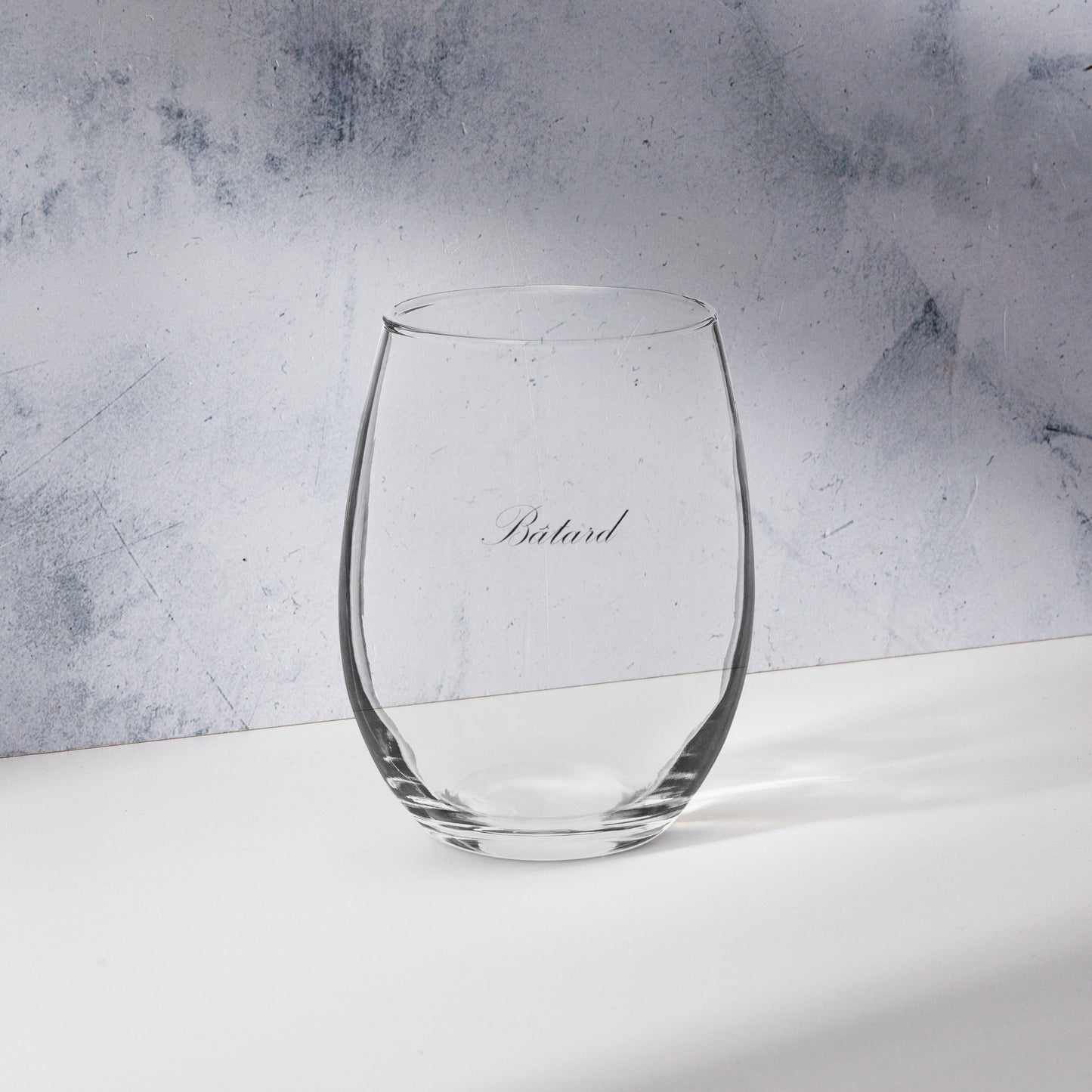 Stemless wine glass