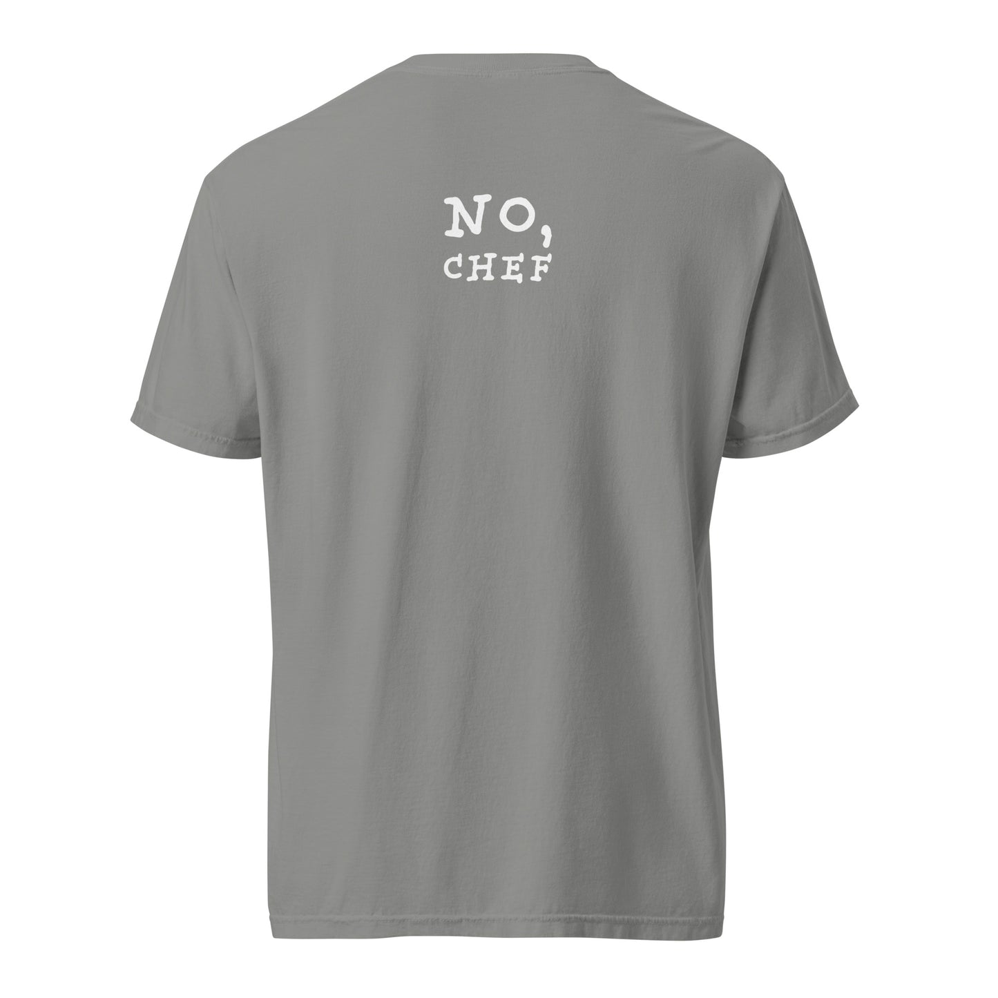 Oui, Chef - No, Chef Embroidered with Print on back