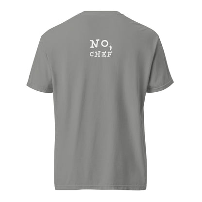 Oui, Chef - No, Chef Embroidered with Print on back